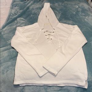 Tie up sweatshirt